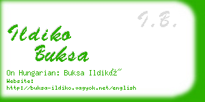 ildiko buksa business card